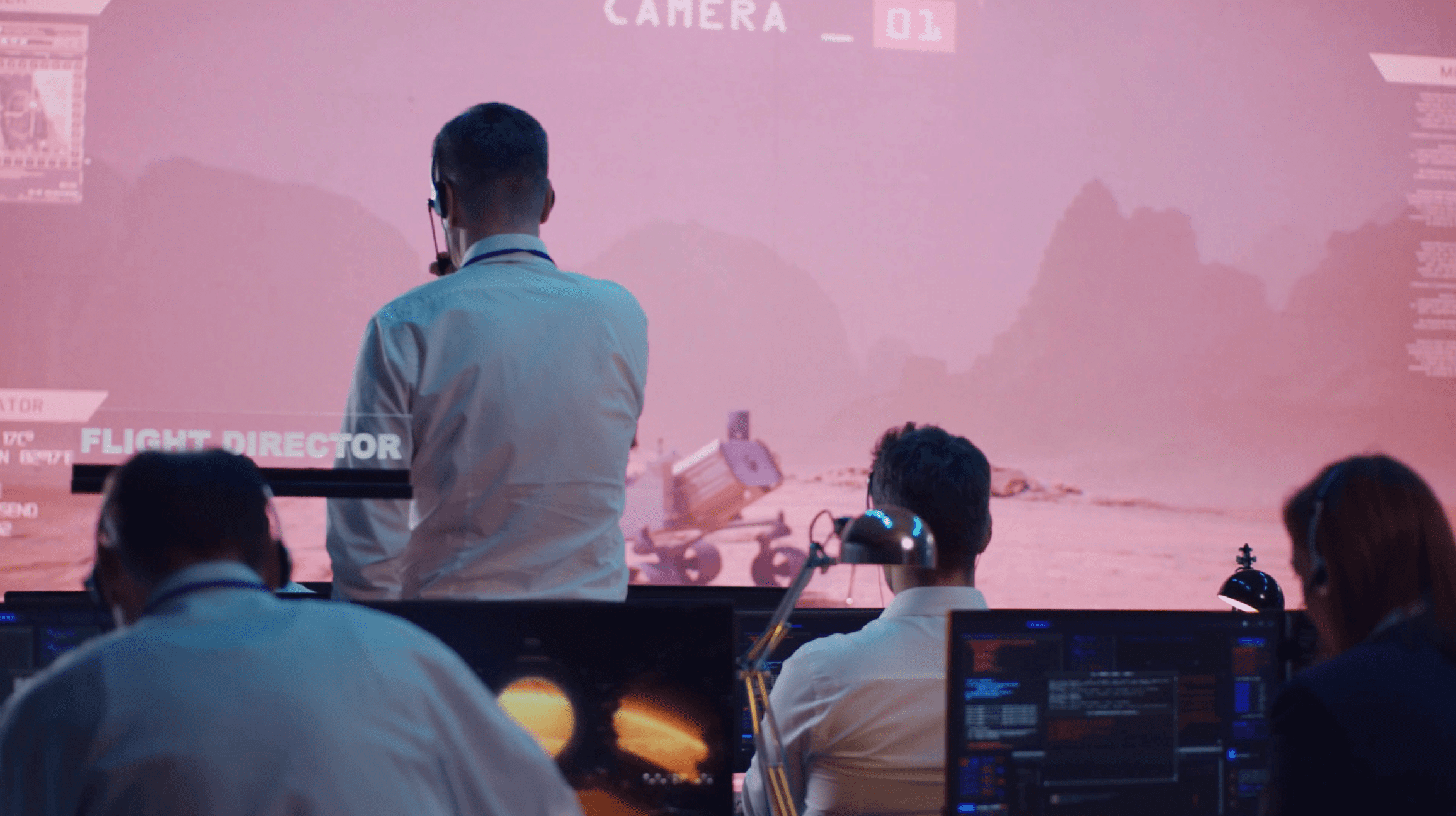 Still frame from ‘The Abyss’ showcasing atmospheric sci-fi visuals and custom soundtrack